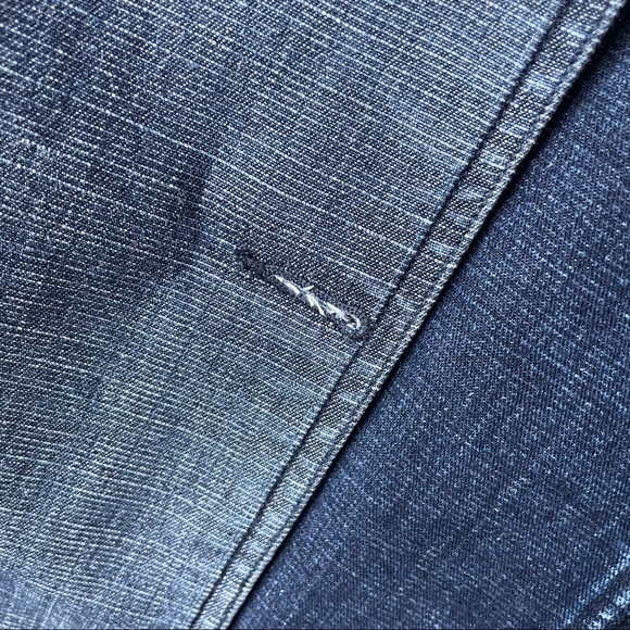 Blue Denim Jean Jacket Long Coat - Picture 11 of 12